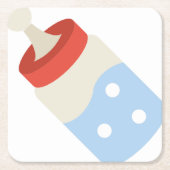 Babyflasche Rechteckiger Pappuntersetzer (Vorderseite)