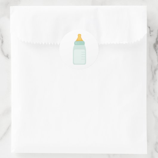 Babyflasche Runder Aufkleber (Tasche)