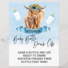 Babyflasche trinken Spieldusche Hochlandkuh