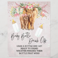 Babyflasche trinken Spieldusche Hochlandkuh
