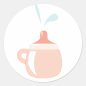 Babyflaschen-Aufkleber Runder Aufkleber (Vorderseite)