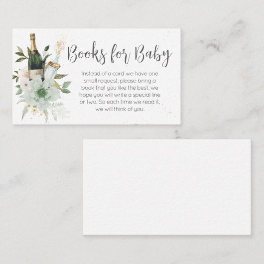 Babyflaschen Babyduschbücher für Baby Begleitkarte (Vorne/Hinten)