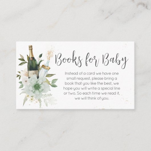 Babyflaschen Babyduschbücher für Baby Begleitkarte (Vorderseite)