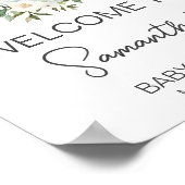 Babyflaschen Babydusche Poppin Begrüßung Poster (Ecke)