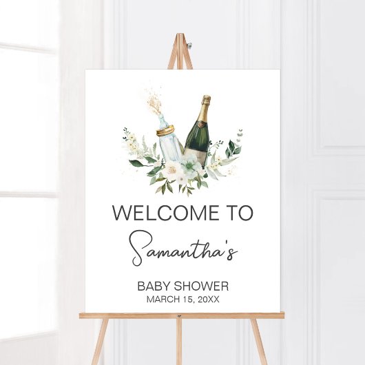 Babyflaschen Babydusche Poppin Begrüßung Poster