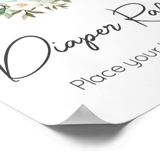 Babyflaschen Babydusche Windelwaschmaschine Raffel Poster (Ecke)