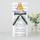 Babyflaschen-Dusche Einladung (Stehend Vorderseite)