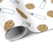 Babyflaschen Milch und Cookies Kinderdusche Geschenkpapier (Rolleneckpunkt)