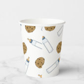 Babyflaschen Milch und Cookies Kinderdusche Pappbecher (Rechts)