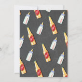 Babyflaschen und Bier Babydusche Einladung (Rückseite)