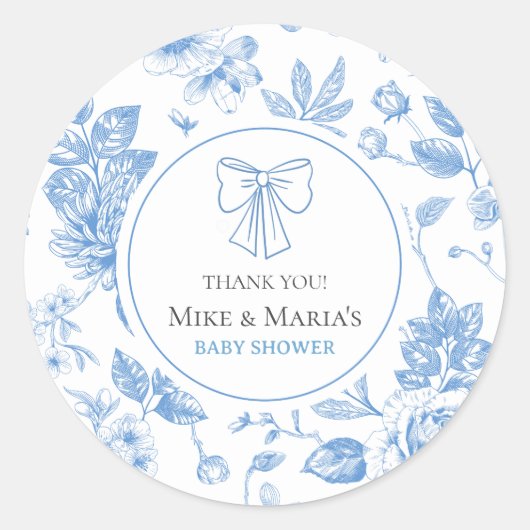 Babyflöschchen-Babydusche Runder Aufkleber (Vorderseite)