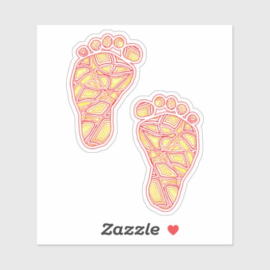 BabyFootprints Aufkleber (Blatt)