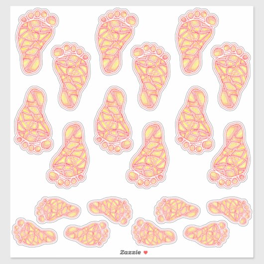 BabyFootprints Aufkleber (Blatt)
