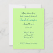 BabyFootprints Einladung (Rückseite)