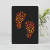 BabyFootprints Einladung (Stehend Vorderseite)