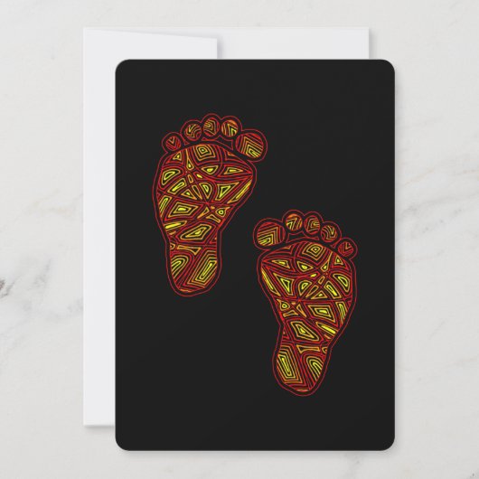 BabyFootprints Einladung (Vorderseite)