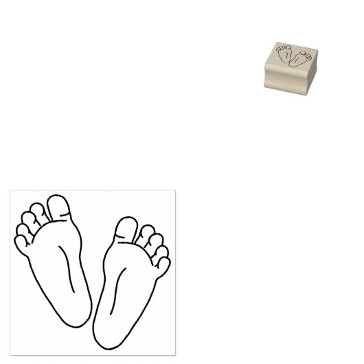 BabyFootprints Gummistempel (Stempel)