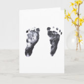 BabyFootprints Karte (Gelbe Blume)