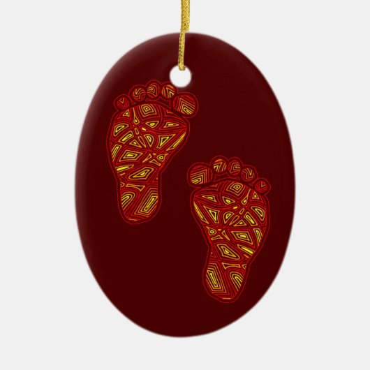 BabyFootprints Keramik Ornament (Vorne)