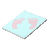 BabyFootprints Notizblock (Rotiert)