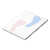 BabyFootprints Notizblock (Rotiert)