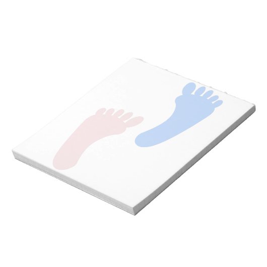 BabyFootprints Notizblock (Rotiert)