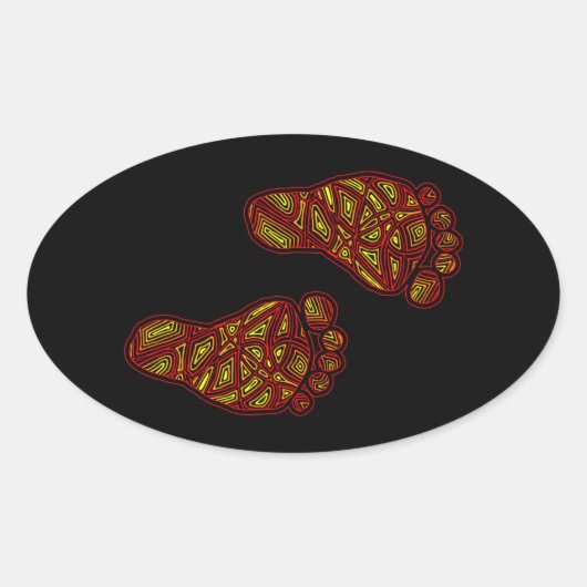 BabyFootprints Ovaler Aufkleber (Vorderseite)