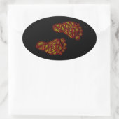 BabyFootprints Ovaler Aufkleber (Tasche)