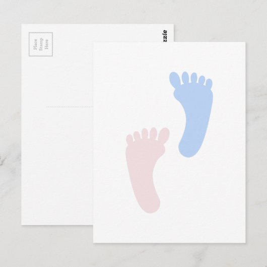 BabyFootprints Postkarte (Vorne/Hinten)