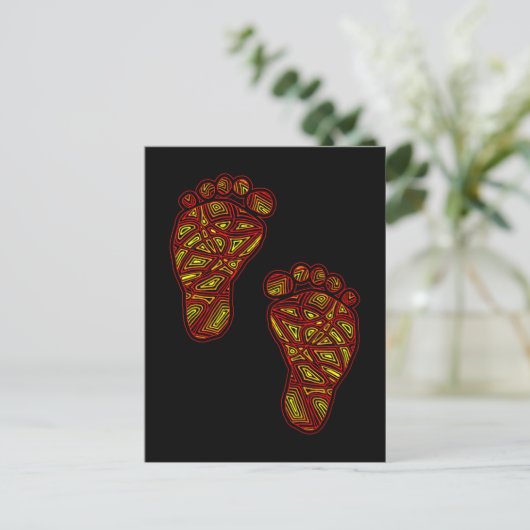 BabyFootprints Postkarte (Stehend Vorderseite)
