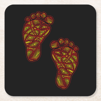 BabyFootprints Rechteckiger Pappuntersetzer
