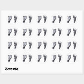 BabyFootprints Runder Aufkleber (Blatt)