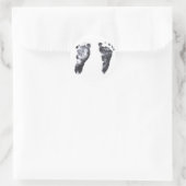 BabyFootprints Runder Aufkleber (Tasche)