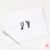BabyFootprints Runder Aufkleber (Umschlag)