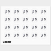 BabyFootprints Runder Aufkleber (Blatt)