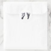 BabyFootprints Runder Aufkleber (Tasche)