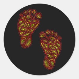 BabyFootprints Runder Aufkleber