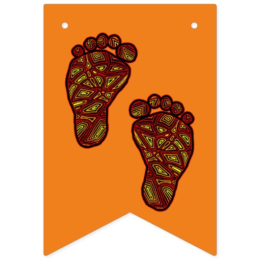 BabyFootprints Wimpelkette (Dritte Fahne)