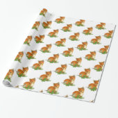 Babyfox-Stechpalmen-Vogel-WeihnachtsPackpapier Geschenkpapier (Ungerollt)