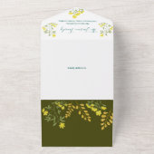 Babyfox und Blume Babydusche All In One Einladung (Außenbereich)