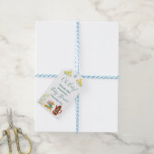 Babyfox und Blume Babydusche Geschenkanhänger (Mit Garn)