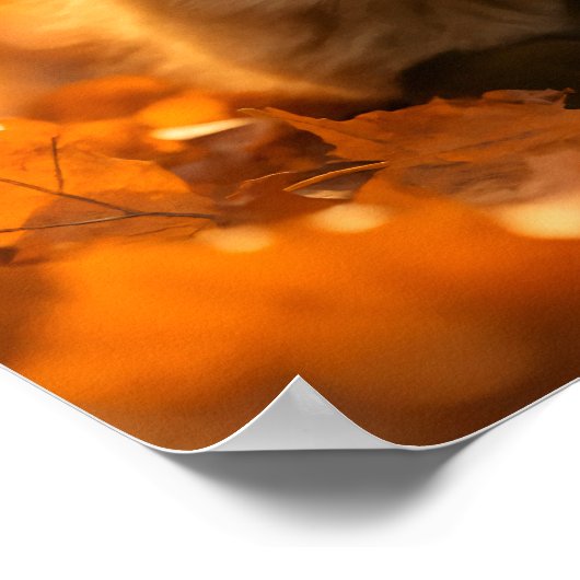 Babyfuchs im Herbst Poster (Ecke)