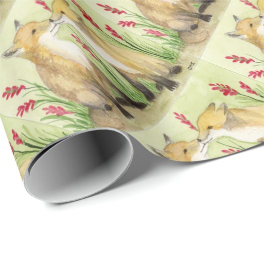 Babyfüchse Geschenkpapier (Rolleneckpunkt)