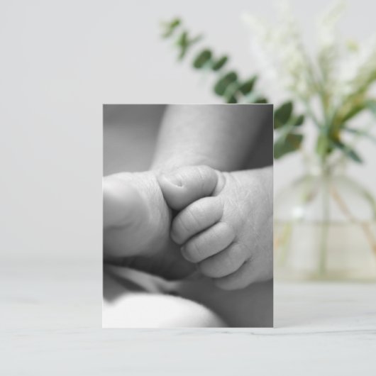 Babyfuß Postkarte (Stehend Vorderseite)