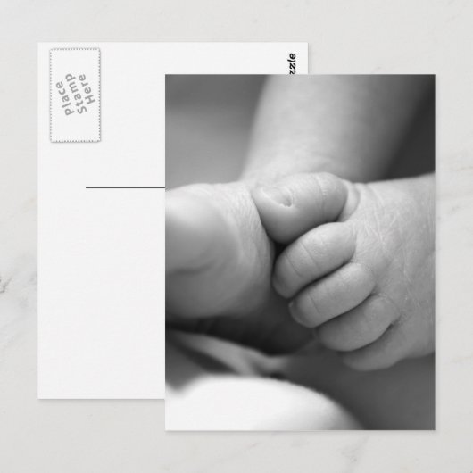 Babyfuß Postkarte (Vorne/Hinten)