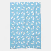 Babyfußabdrücke, Babyfuß, Fußstapfen, Blau, Junge Geschirrtuch (Vertikal)