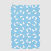 Babyfußabdrücke, Babyfuß, Fußstapfen, Blau, Junge Golfhandtuch (Vorderseite)