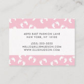 Babyfußabdrücke, Babyfuß, Rosa, Müttereshop Visitenkarte (Rückseite)