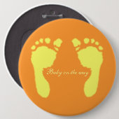 Babyfußabzüge (Gelb) Button (Vorne & Hinten)