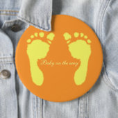 Babyfußabzüge (Gelb) Button (Beispiel)